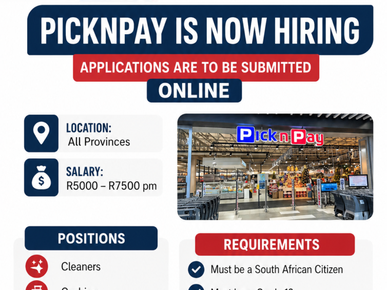 Pick n Pay Bakery Supervisor Positions – 2026
